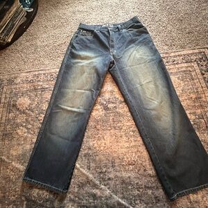 Enyce Men's Relaxed Fit Dark Blue Jeans